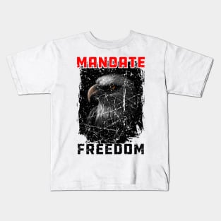 Mandate Freedom, American Eagle Red and white design Kids T-Shirt